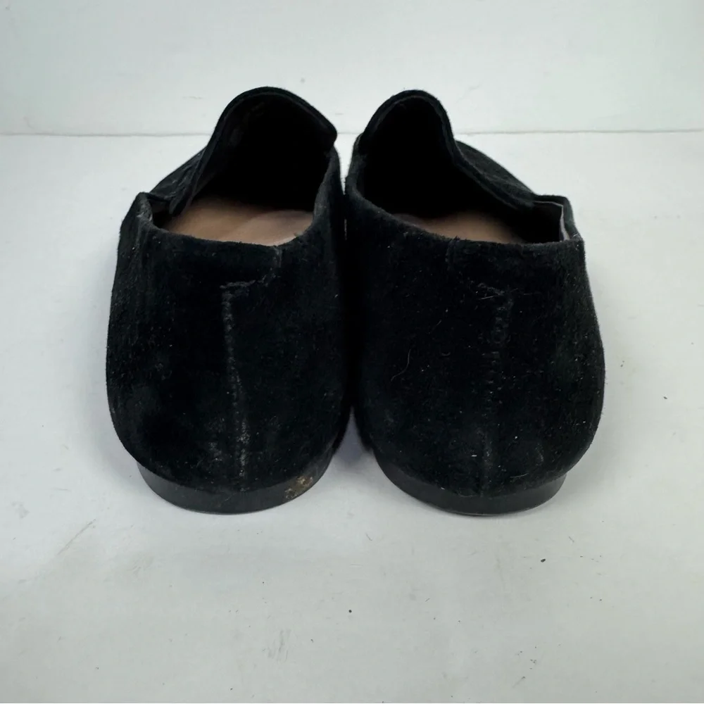Banana Republic Black Leather Suede Slip On Flats Loafers - Picture 5 of 8